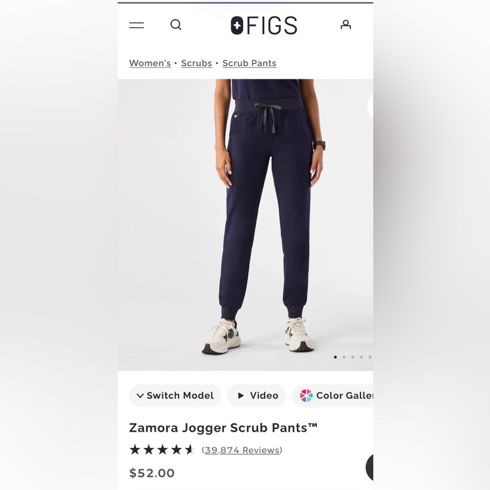 FIGS Navy Zamora Jogger Pants